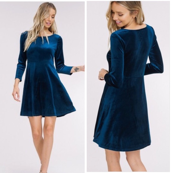 *1 LEFT* Red Velvet Holiday Dress - Picture 3 of 3